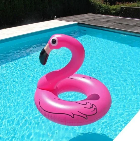 Надувний круг для плавання Фламінго 90х47 см Рожевий (1354) - фото 2 Надувний круг для плавання Фламінго 90х47 см Рожевий (1354) - фото 2