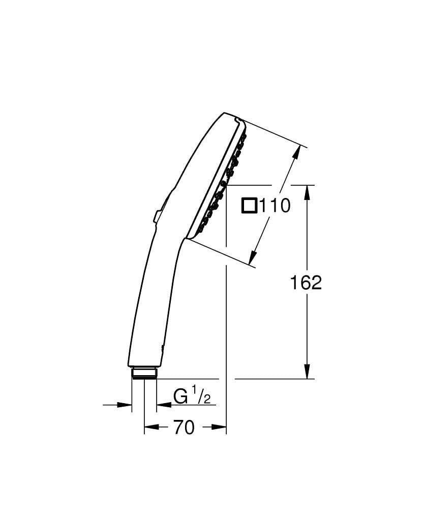 Душова лійка Grohe Tempesta 27572003 багаторежимна 110 мм Хром (229865) - фото 6