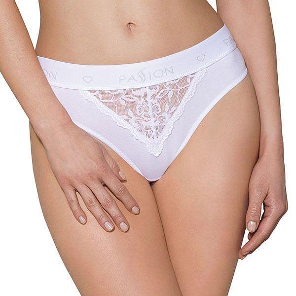 Женские трусики Passion PS001 Panties с широкой резинкой и кружевом S Белый Женские трусики Passion PS001 Panties с широкой резинкой и кружевом S Белый