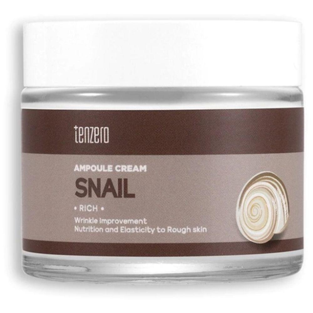 Крем для лица Tenzero Rich Snail Ampoule Cream с муцином улитки 70 г (8809628882782)