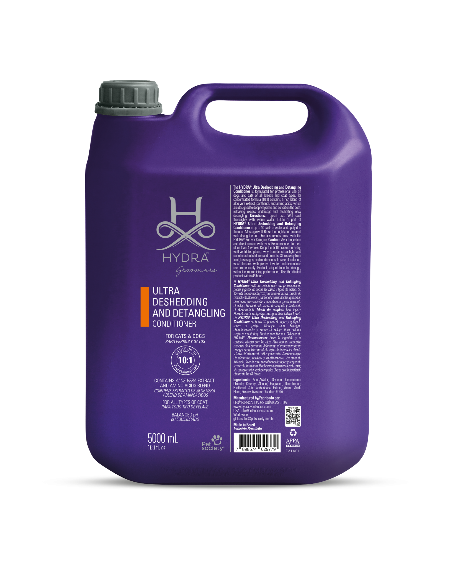 Кондиционер для ускорения линьки собак/кошек Hydra Groomers Deshedding Conditioner 5 л (36128241)