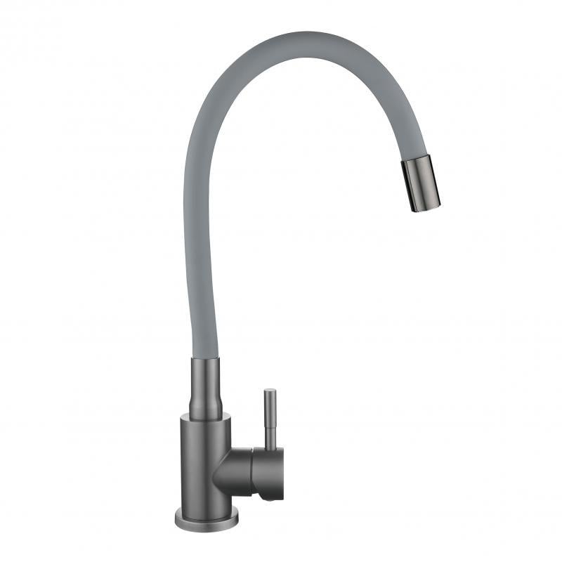 Змішувач для кухні Lidz Aria 015F3 з гнучким виливом Graphite/Grey (SD00055689)
