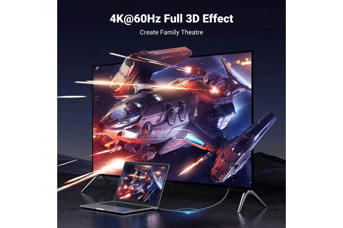 Кабель UGREEN DP119 DP 1,2 to HDMI 1 м Black (15773) - фото 12 Кабель UGREEN DP119 DP 1,2 to HDMI 1 м Black (15773) - фото 12