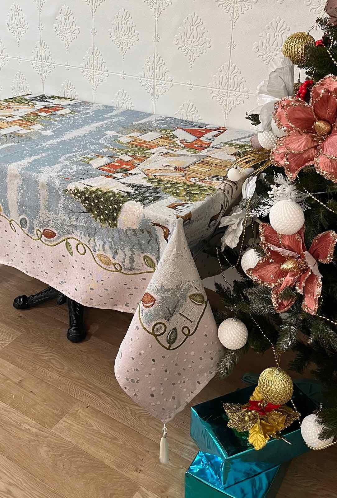 Скатертина новорічна Sagol YT-10 140x180 см (CN30485)