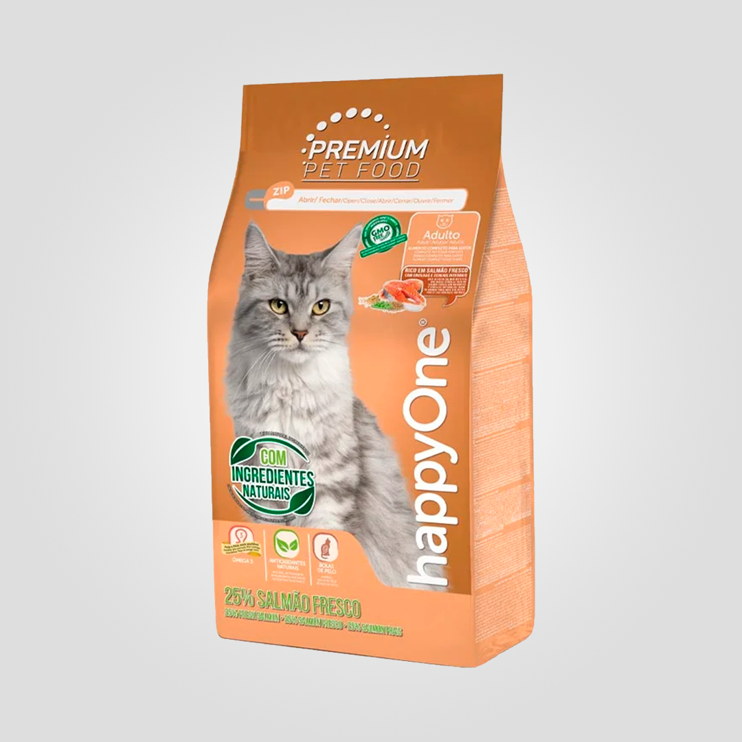 Корм сухой happyOne Premium Cat Fresh Salmon для взрослых кошек со свежим лососем 1,5 кг (2084328736)