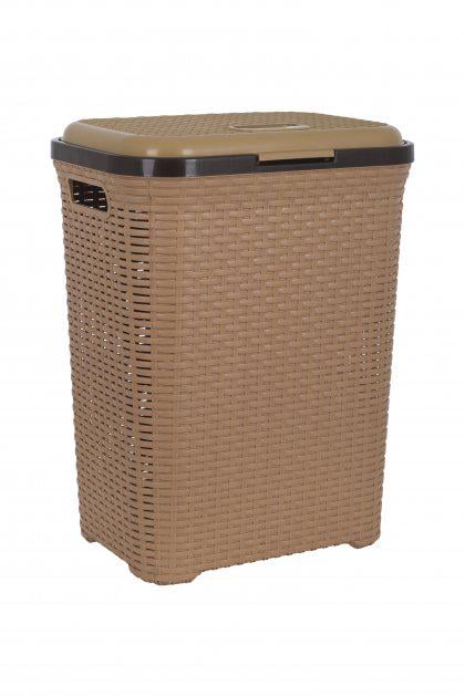 Корзина для белья с крышкой Violet House 0726 Роттанг 55 л Caramel