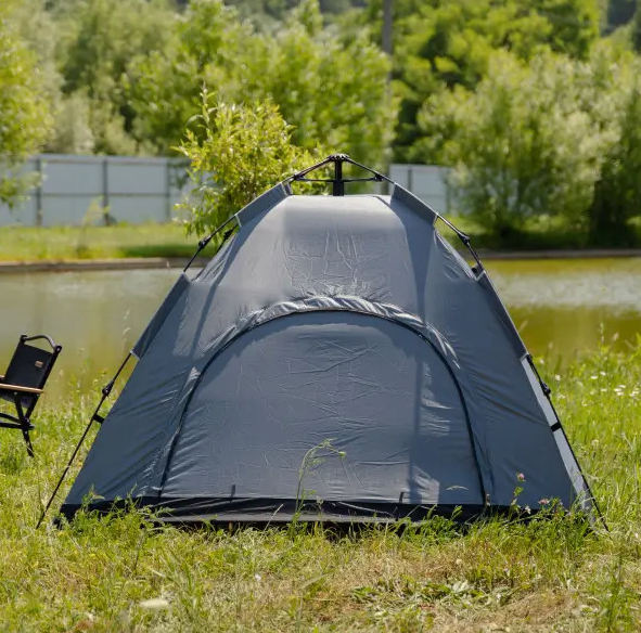 Палатка туристическая двухместная 200х200х140 см Серый (LU-019G) - фото 2