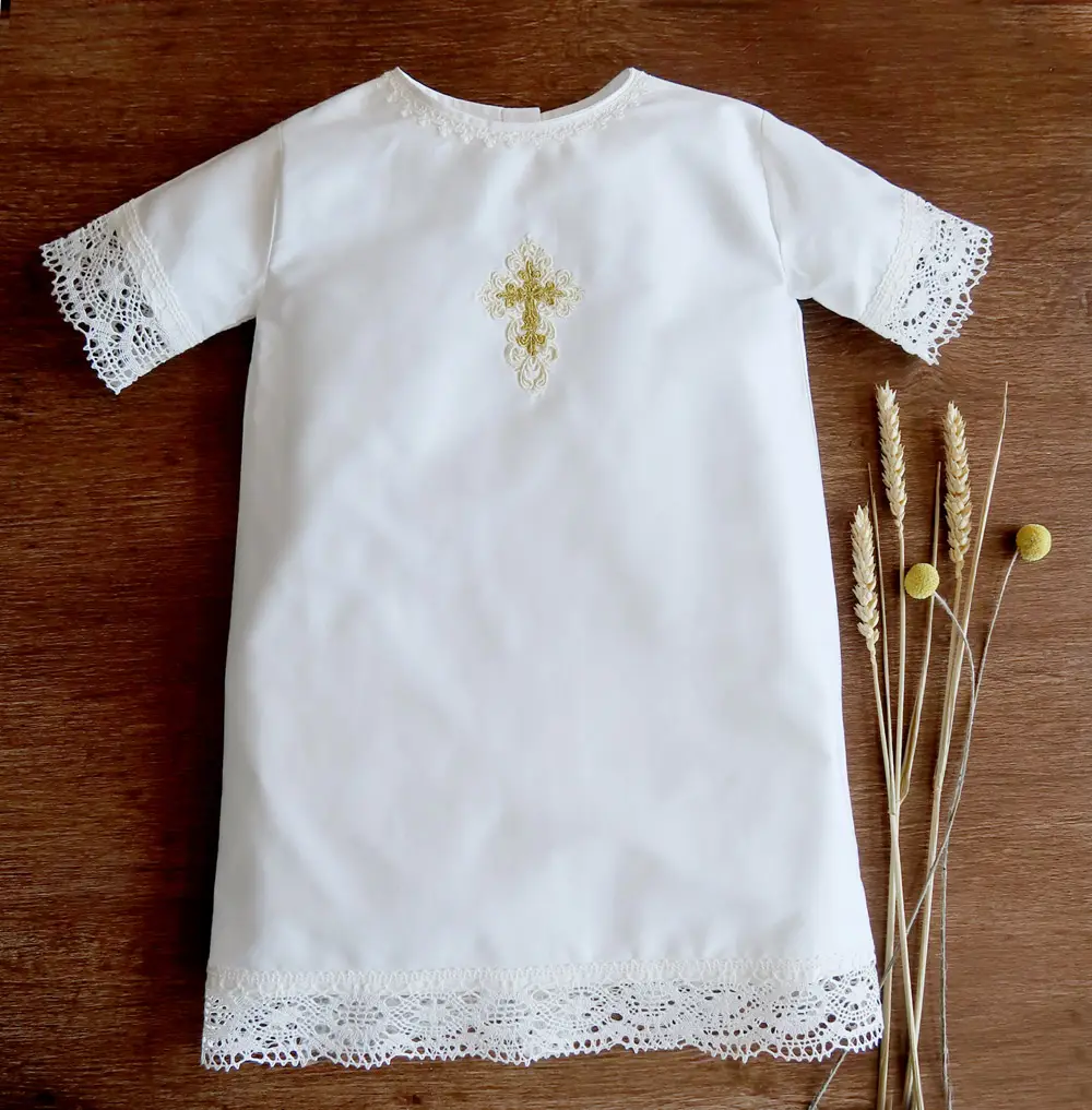 Рубашка ANGELSKY 2002 Торжество для крещения 98 см Молочный