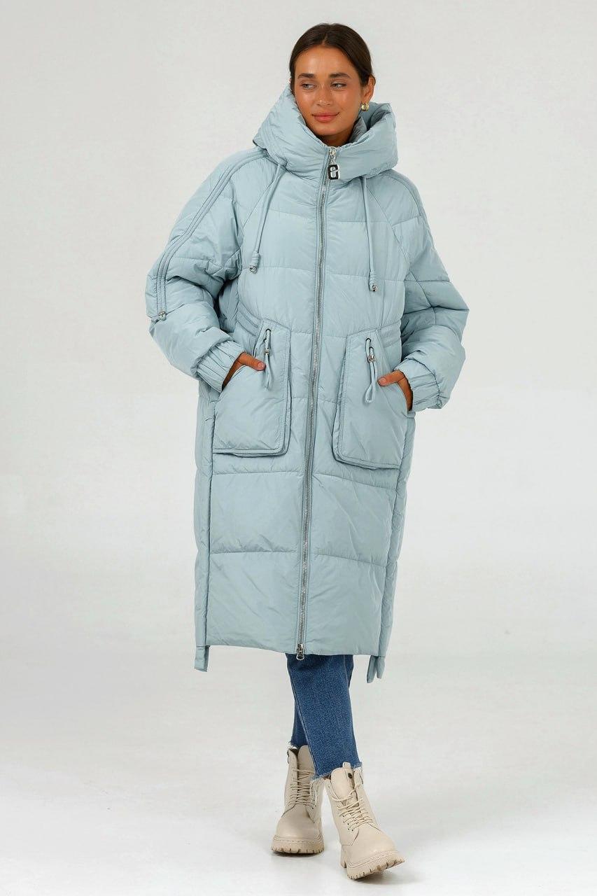 Пальто-пуховик Mishele р. 58 Тиффани (24242f\58) Пальто-пуховик Mishele р. 58 Тиффани (24242f\58)