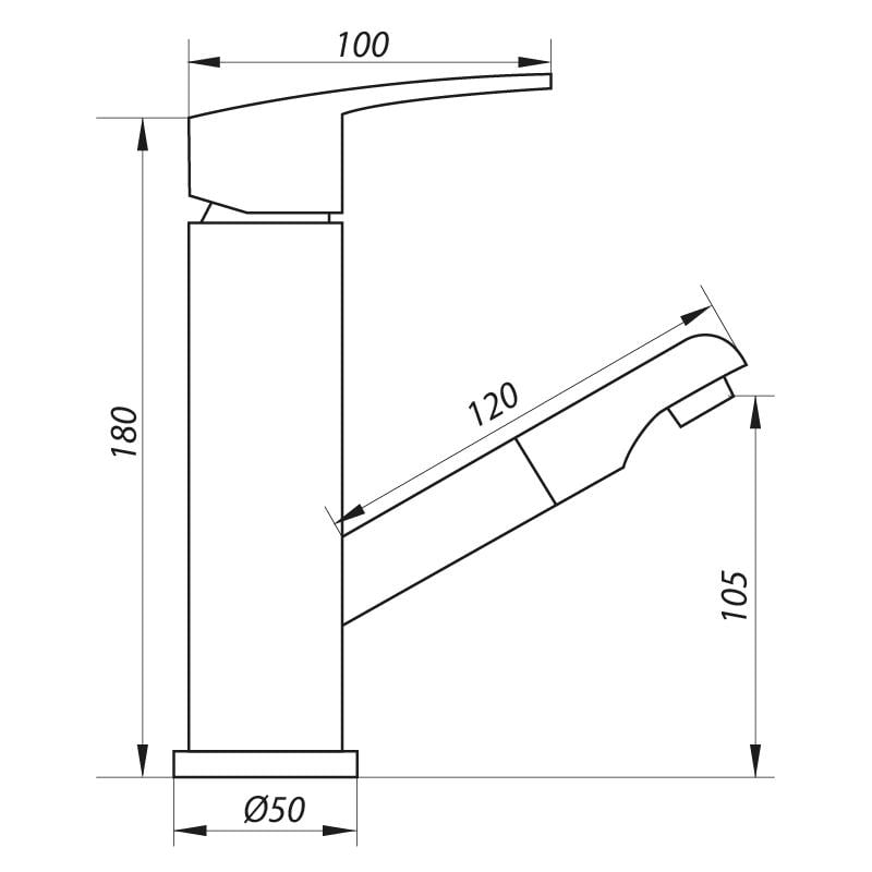 Смеситель для умывальника Zerix LR1055-18 с выдвижной лейкой (LL1026) - фото 2 Смеситель для умывальника Zerix LR1055-18 с выдвижной лейкой (LL1026) - фото 2