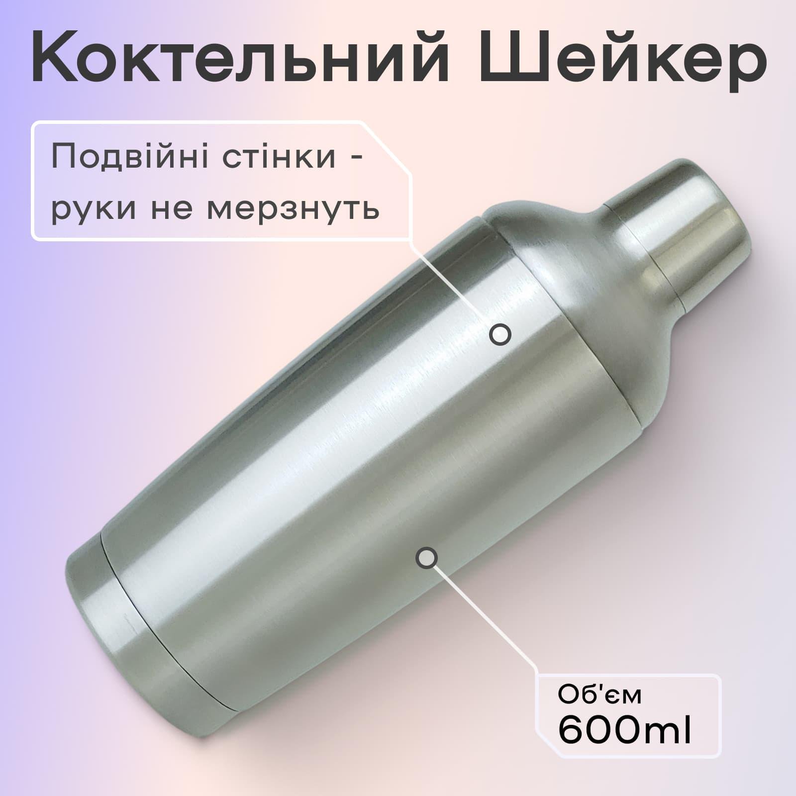 Шейкер барный Olin&Olin с двойными стенками для коктейлей из нержавеющей стали 560 мл (03457-SH-560-d) - фото 2 Шейкер барный Olin&Olin с двойными стенками для коктейлей из нержавеющей стали 560 мл (03457-SH-560-d) - фото 2