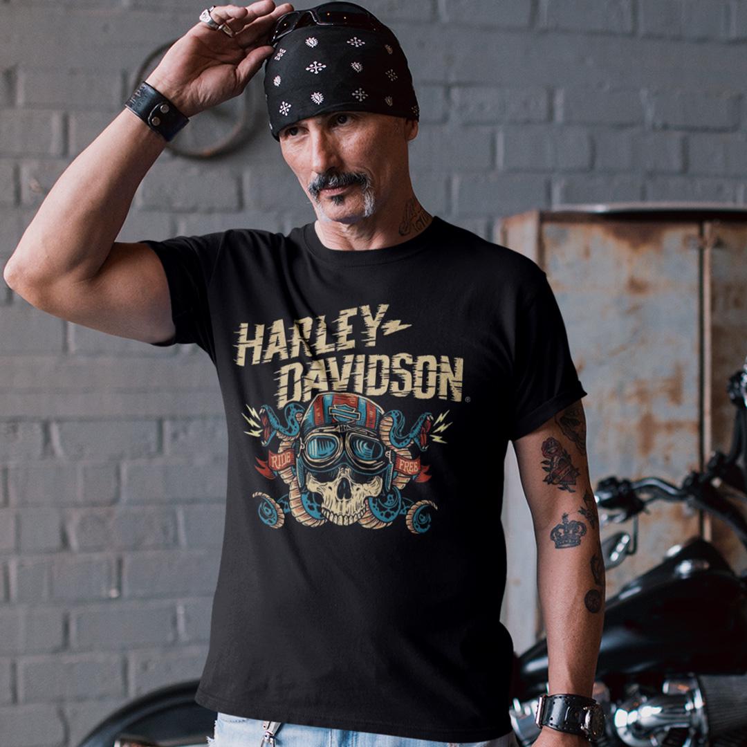 Футболка унисекс Harley Davidson Ride Free S Черный (32700936)