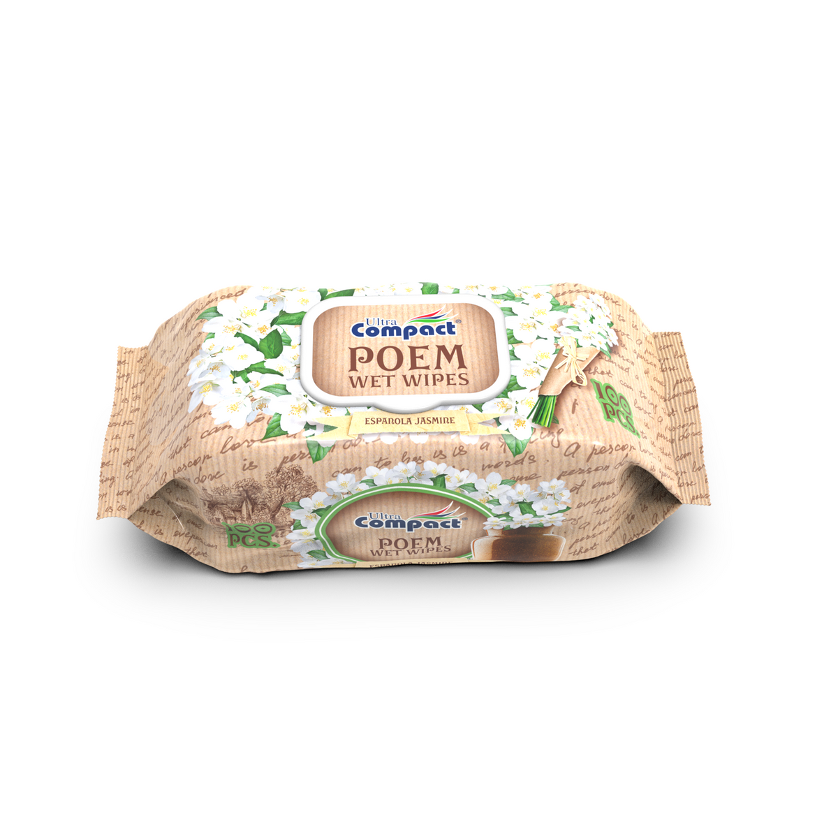 Вологі серветки з клапаном Ultra Compact Poem Espanola Jasmine 100 шт. (306351)