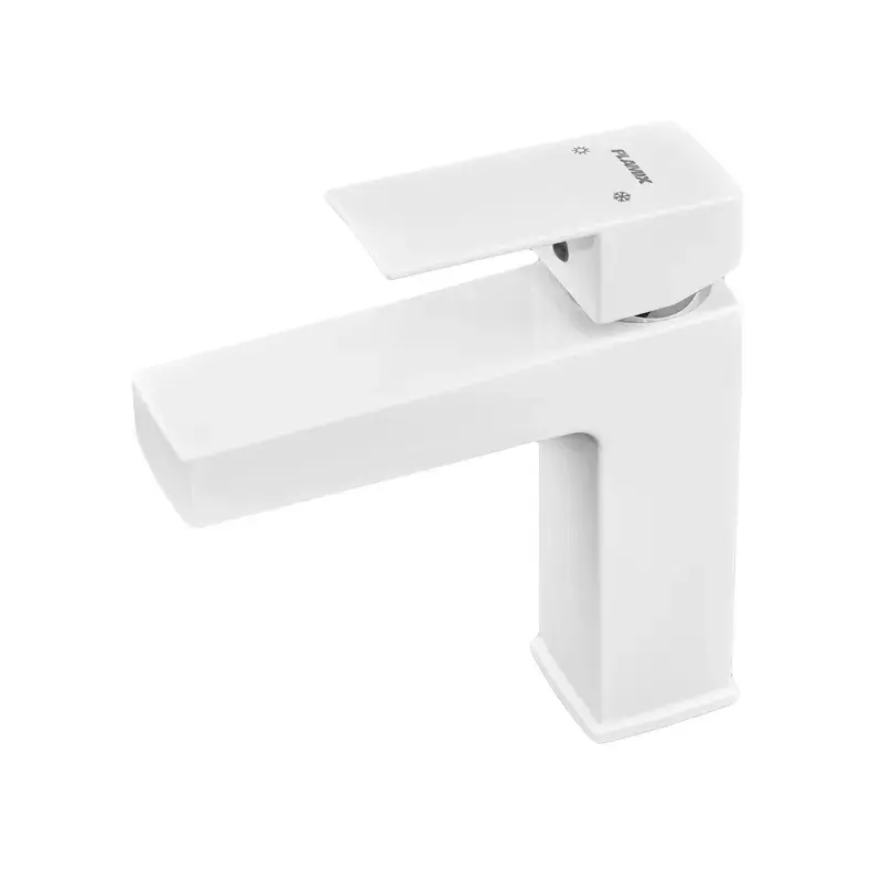 Змішувач для раковини PLAMIX Kubus-001 одноважільний Білий (PM0671) Змішувач для раковини PLAMIX Kubus-001 одноважільний Білий (PM0671)