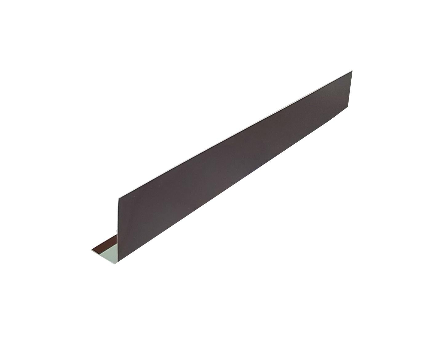 Планка лобовая глянецевая 100 мм 2 м RAL 8017 (13684015)