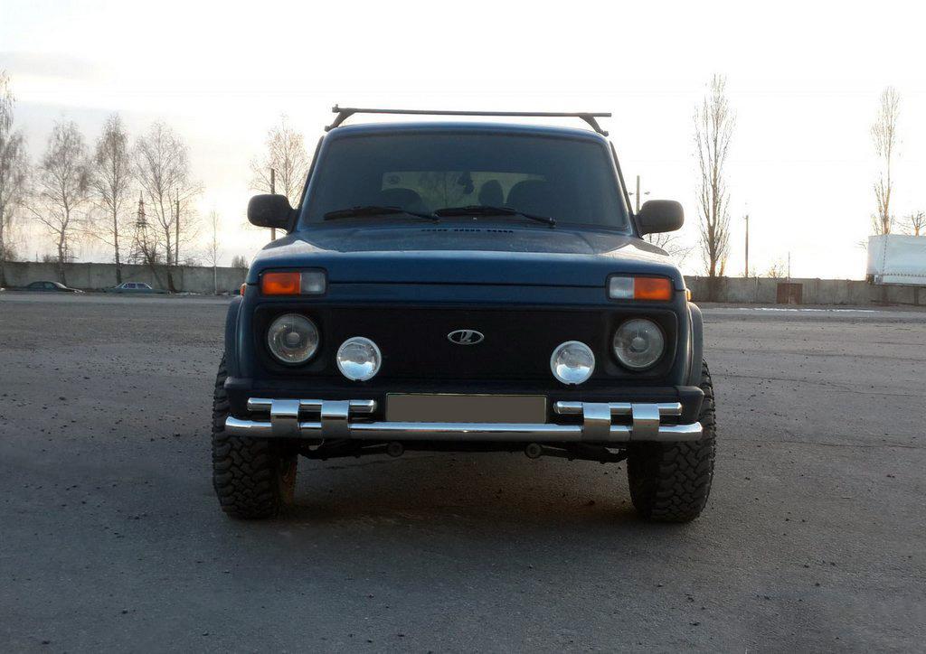 Передняя дуга ST015 CAN для Lada Niva и Urban нержавеющая сталь Хром
