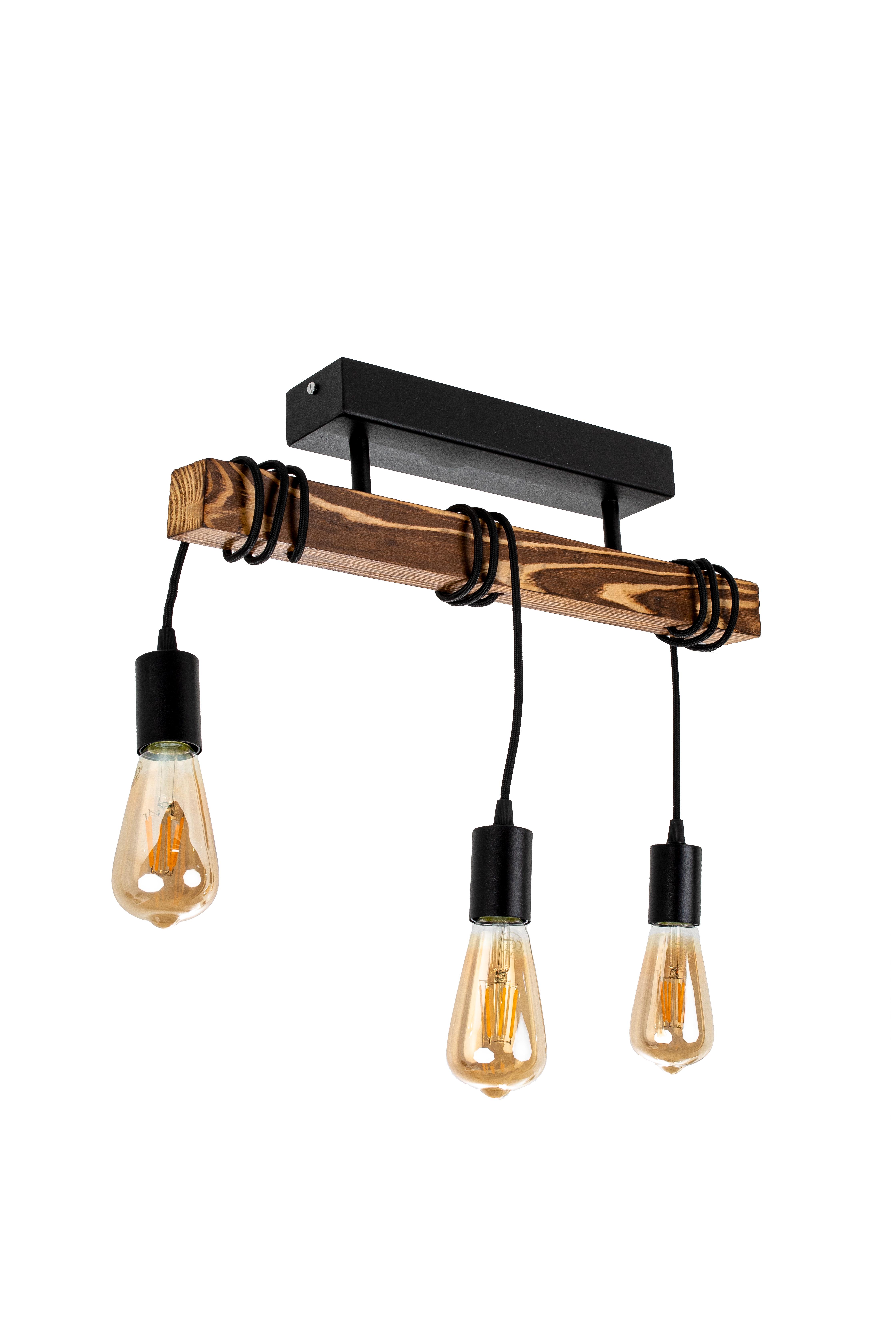 Люстра деревянная Sirius светлый обжиг на 3 лампочки (S7130/3)