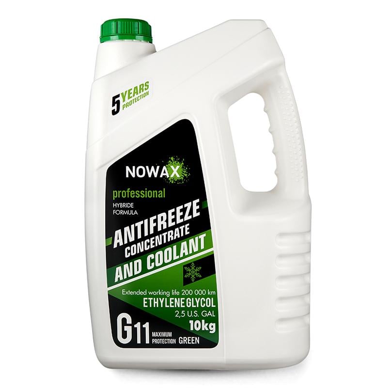 Антифриз NOWAX GREEN G11 (зелений) 10кг NX10005