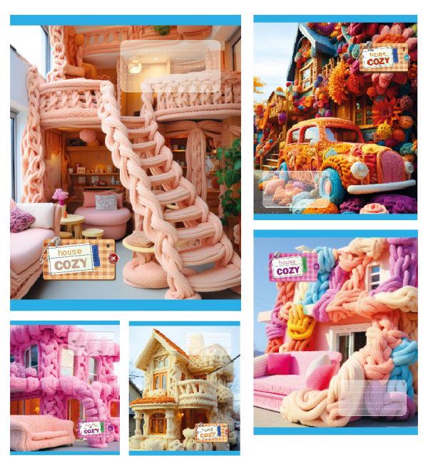 Зошити учнівські Тетрада COZY 24 аркуша клітинка 20 шт. в упаковці