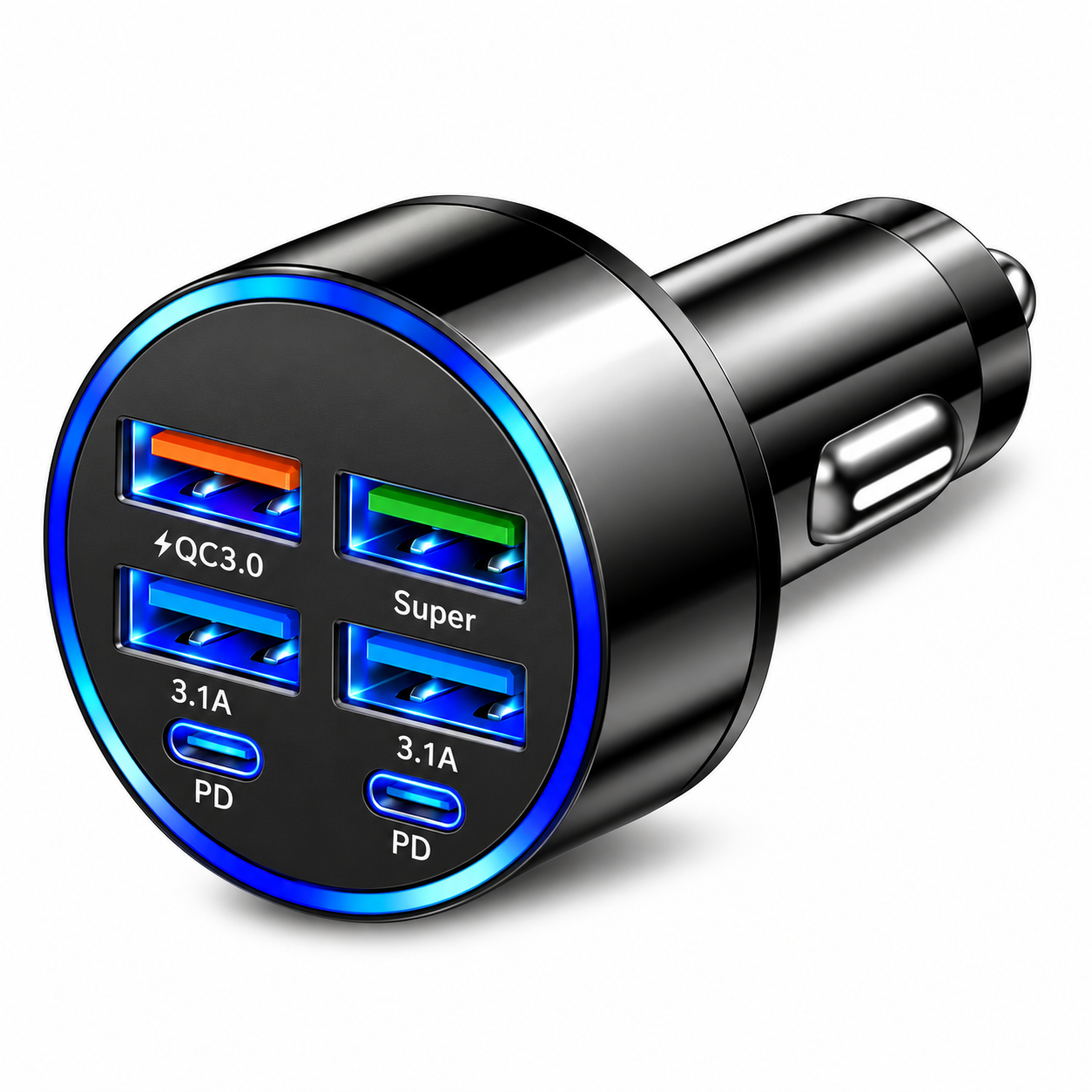 Автомобильное зарядное устройство для PowerHub 6в1 100W 4USB/2PD (3190537676) Автомобильное зарядное устройство для PowerHub 6в1 100W 4USB/2PD (3190537676)