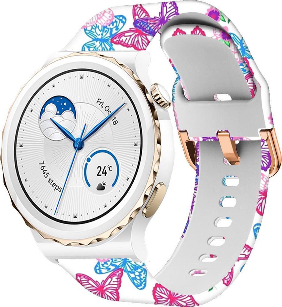 Ремінець Colorful для Huawei Watch GT3 Pro 43 мм Butterfly (38067) Ремінець Colorful для Huawei Watch GT3 Pro 43 мм Butterfly (38067)