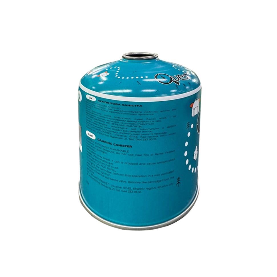 Газовий балон різьбовий Quest Q-G450 бутан 450 г 150x110 мм Blue (05322f58) - фото 2 Газовий балон різьбовий Quest Q-G450 бутан 450 г 150x110 мм Blue (05322f58) - фото 2