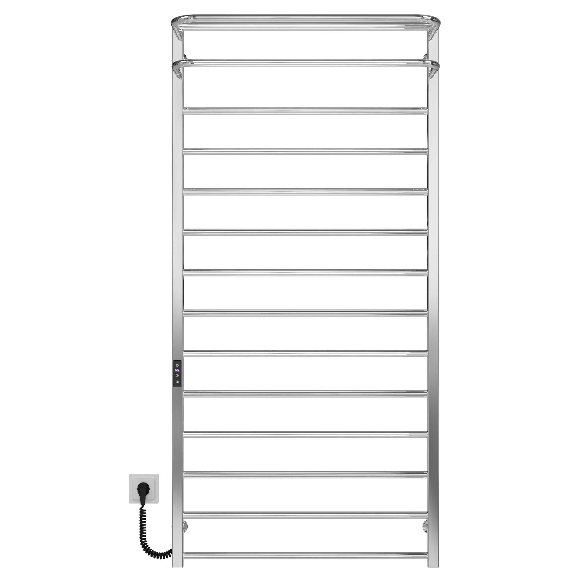 Полотенцесушитель электрический Deffi Lux Hotel П14 JD04 левое подключение нержавеющая сталь 700х1500 мм Хром (A.LH.150.70.14.ECL2)