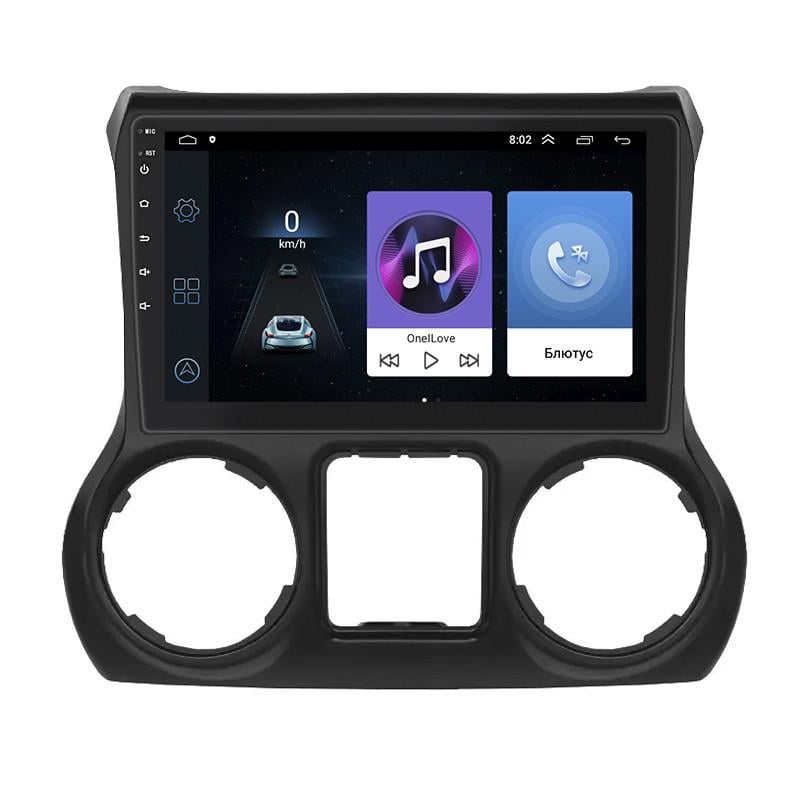Магнітола штатна Lesko для Jeep Wrangler III (JK) 2007-2018 екран 10" 1/16Gb Wi-Fi GPS Base Джип Вранглер