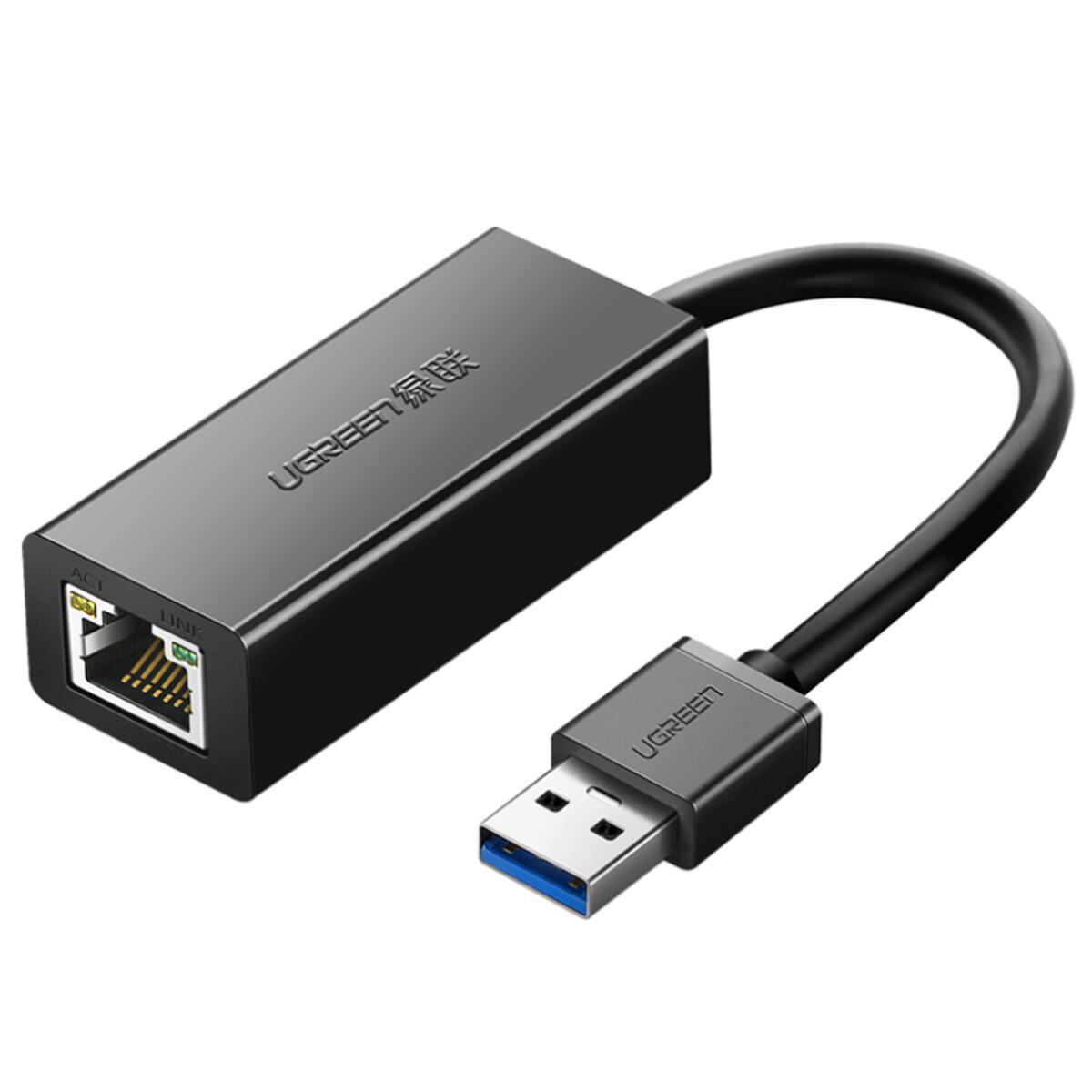 Адаптер сетевой UGREEN CR111 1000 Мбит/с Gigabit Ethernet Adapter Black (UGR-20256)