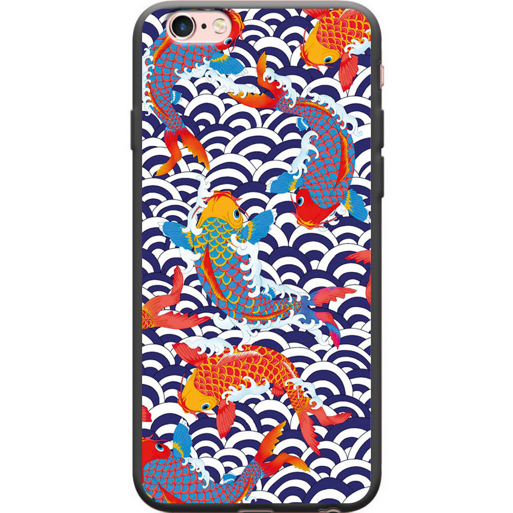 Чехол Boxface iPhone 6 Koi Fish Черный силикон (24523-up2477-38148)
