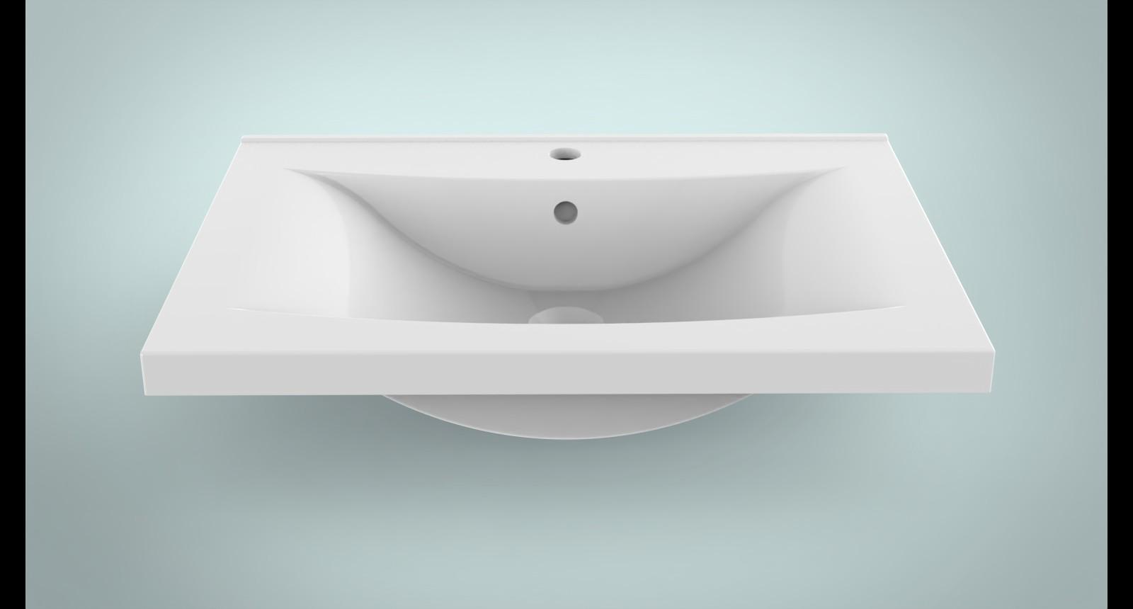 Умывальник Аmidicon lIZA 70х48 см Белый (27983423) - фото 2 Умывальник Аmidicon lIZA 70х48 см Белый (27983423) - фото 2