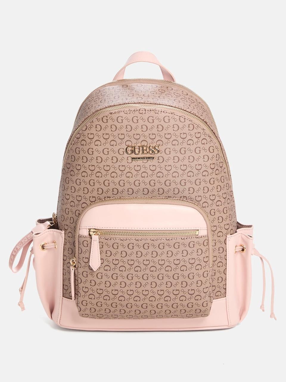 Міський рюкзак жіночий Guess Charli embossed logo backpack Коричневий (78124542172)