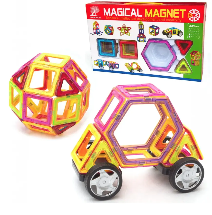 Конструктор детский магнитный Magical Magnet 3D 40 деталей (464)