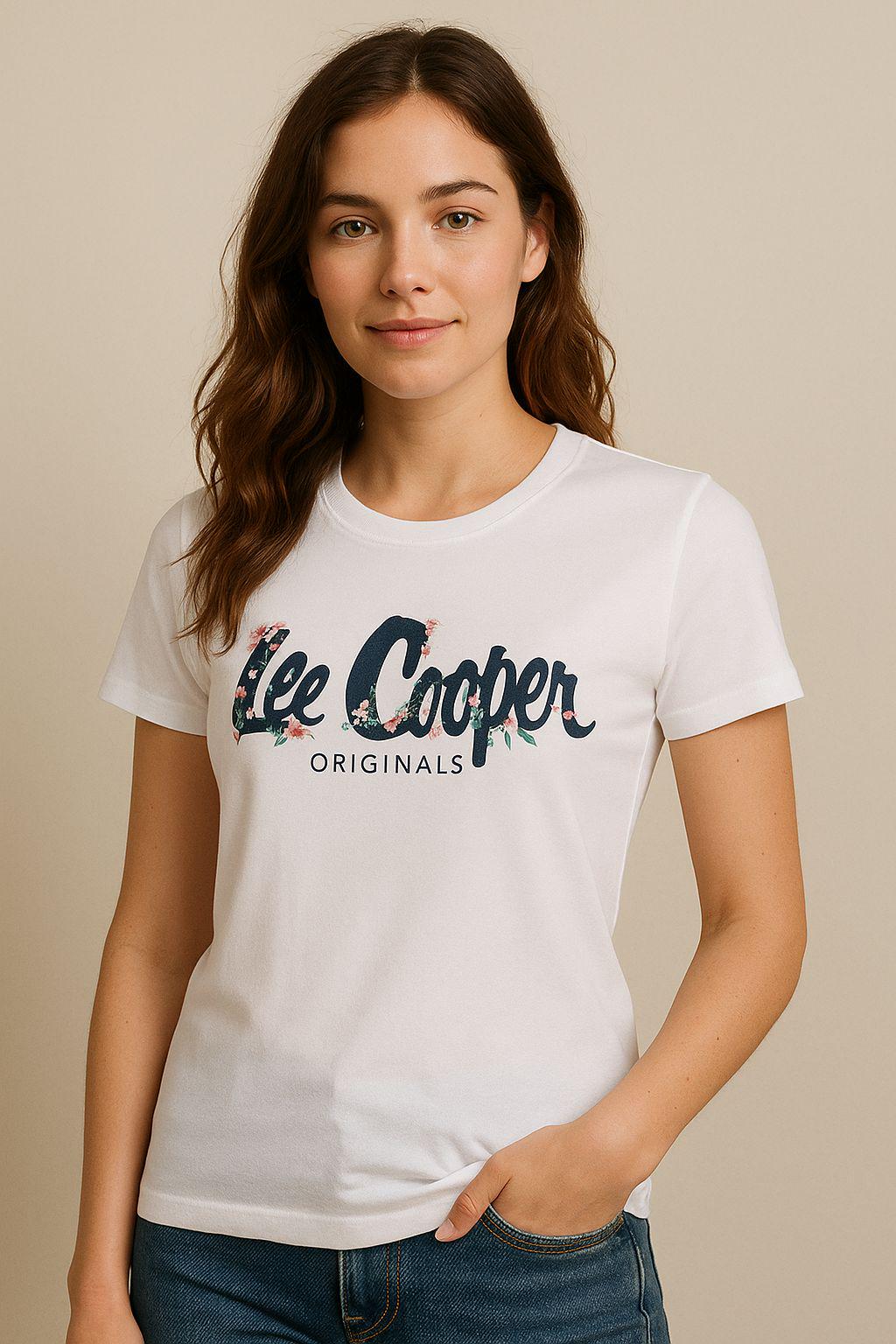 Футболка женская Lee Cooper S Белый (TS0004W065)