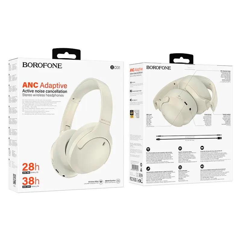 Наушники Borofone Prestige active noise reduction BT BO31 Белый (609544) - фото 3