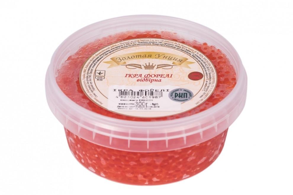 Икра форели Золотая Унция 300 г (1098652)