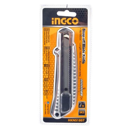 Ніж INGCO сегментний 18 мм металевий (000145342)