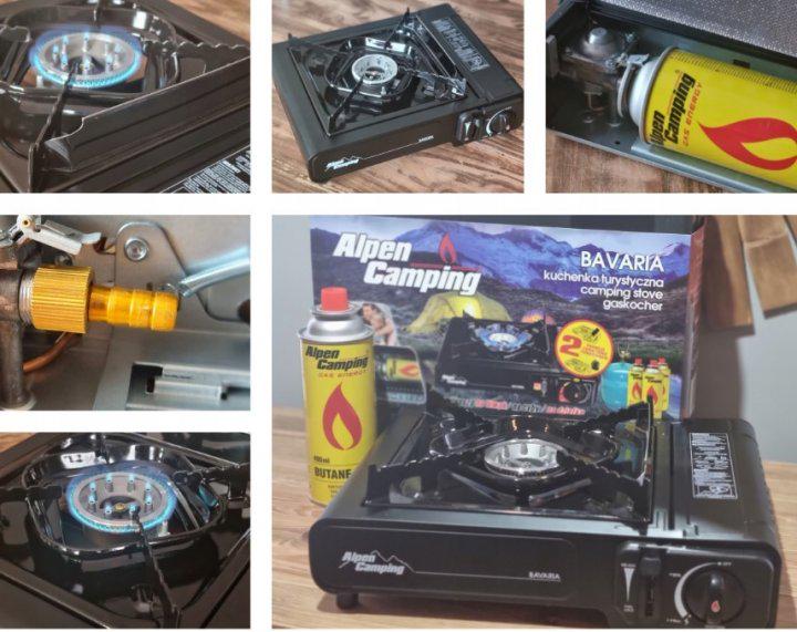 Плита газовая туристическая Alpen Camping с пьезоподжигом 2200 Вт и 4 баллона с адаптером (9761711) - фото 6 Плита газовая туристическая Alpen Camping с пьезоподжигом 2200 Вт и 4 баллона с адаптером (9761711) - фото 6