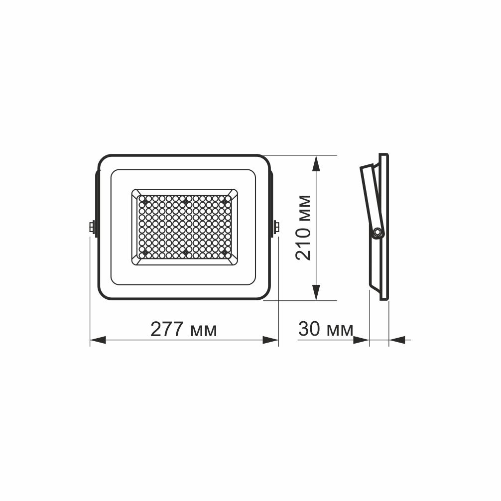 Прожектор Videx 100W 5000K 220V (VL-F2e-1005W) - фото 5