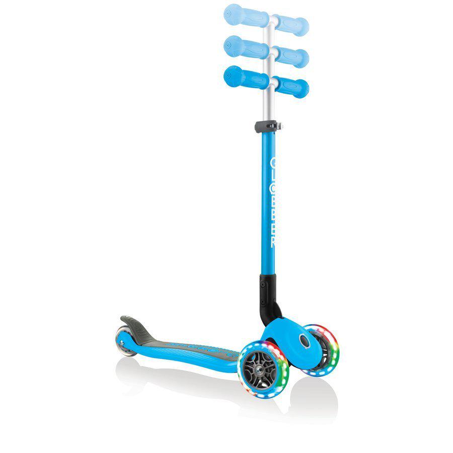 Самокат дитячий триколісний Globber Primo Foldable Lights Sky Blue (507) - фото 2