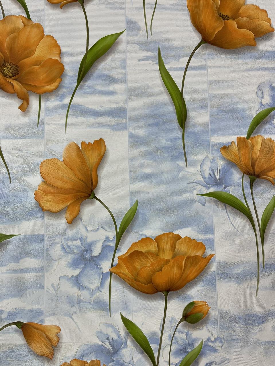 Обои виниловые на бумажной основе Цветы 0,53х10 м (5731-03)