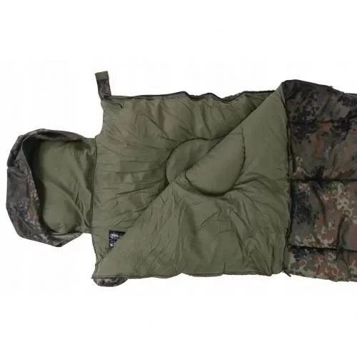 Спальный мешок демисезонный армейский Mil-Tec Pilot Sleeping Bag Flecktarn 0°C (14101021) - фото 4 Спальный мешок демисезонный армейский Mil-Tec Pilot Sleeping Bag Flecktarn 0°C (14101021) - фото 4