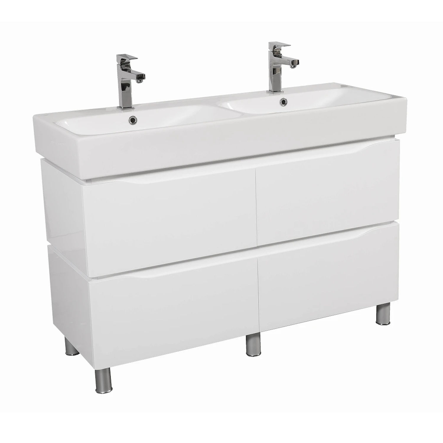 Тумба для ванной Aqua Rodos Венеция 1210x465 напольная с умывальником CeraStyle Пинто 120 Белый глянцевый (АР000042932)