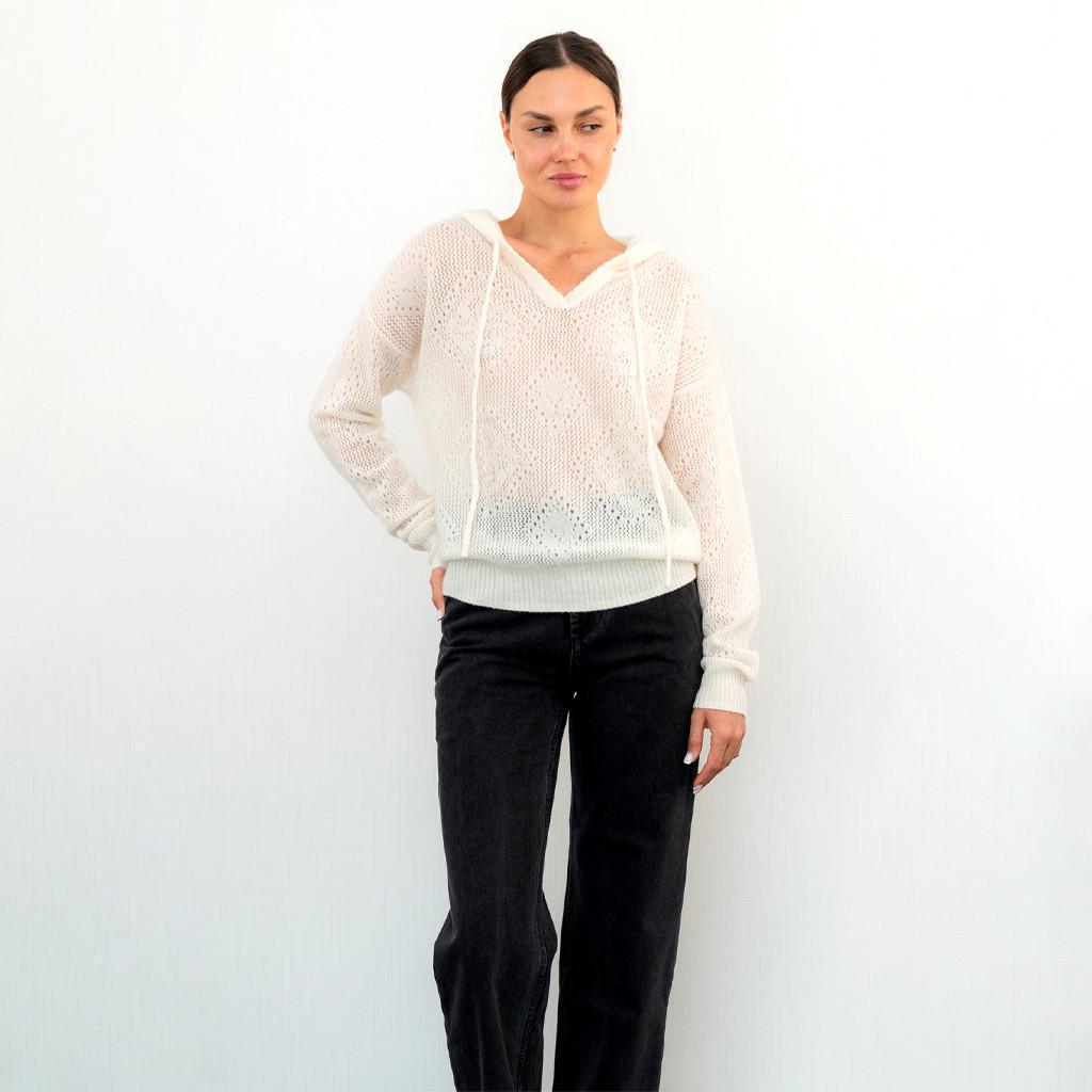 Светр жіночий з капюшоном Loro Piana S Білий (2797308627) - фото 4 Светр жіночий з капюшоном Loro Piana S Білий (2797308627) - фото 4