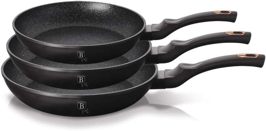 Набор сковородок Berlinger Haus Black Rose Collection с мраморным антипригарным покрытием алюминиевые 20/24/28 см 3 шт. (2623471668) Набор сковородок Berlinger Haus Black Rose Collection с мраморным антипригарным покрытием алюминиевые 20/24/28 см 3 шт. (2623471668)