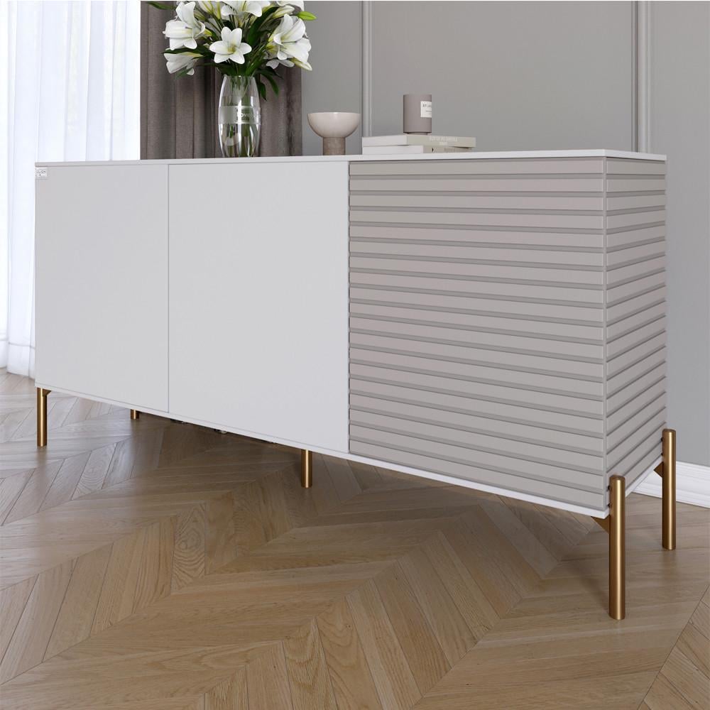 Комод закрытый в гостиную на золотых металлических ножках Lion Грей 154x38x76,5 см Нимфея Альба белый/Кашемир (Lion-041874) Комод закрытый в гостиную на золотых металлических ножках Lion Грей 154x38x76,5 см Нимфея Альба белый/Кашемир (Lion-041874)