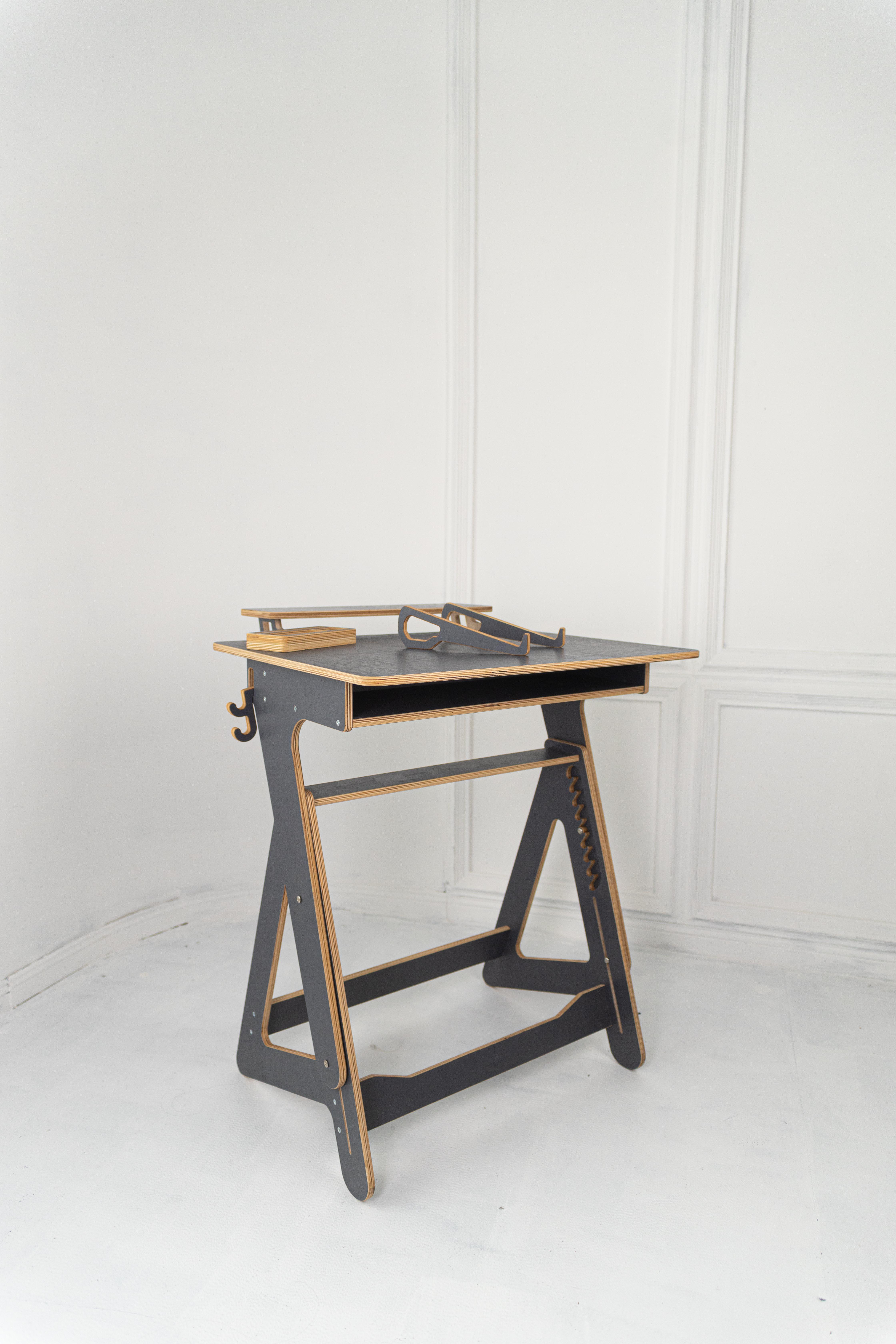 Комп'ютерний стіл Freelance Xl для роботи стоячи та сидячи з покриттям Гранітний (865468) - фото 7