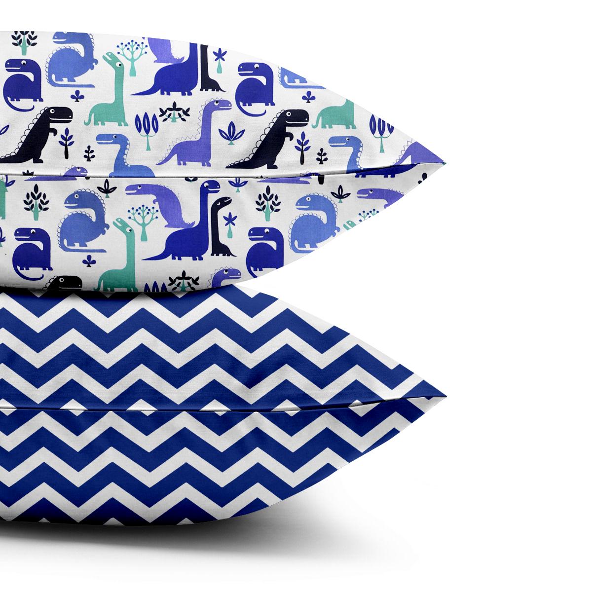 Набор наволочек Cosas Dino Blue Zigzag Blue 40х60 см 2 шт. (4822052025123)