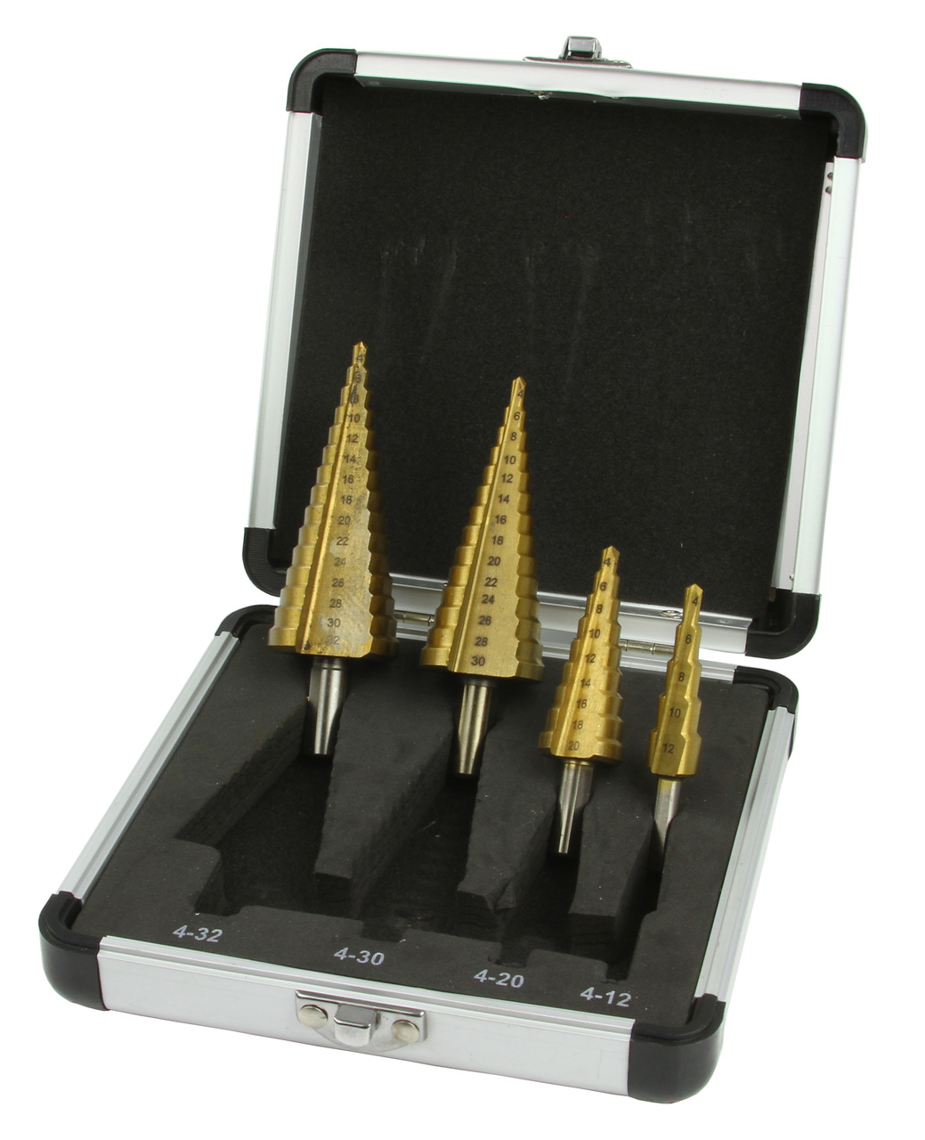 Набор ступенчатых сверл по металлу и пластику Mar-Pol M22320 4 шт.