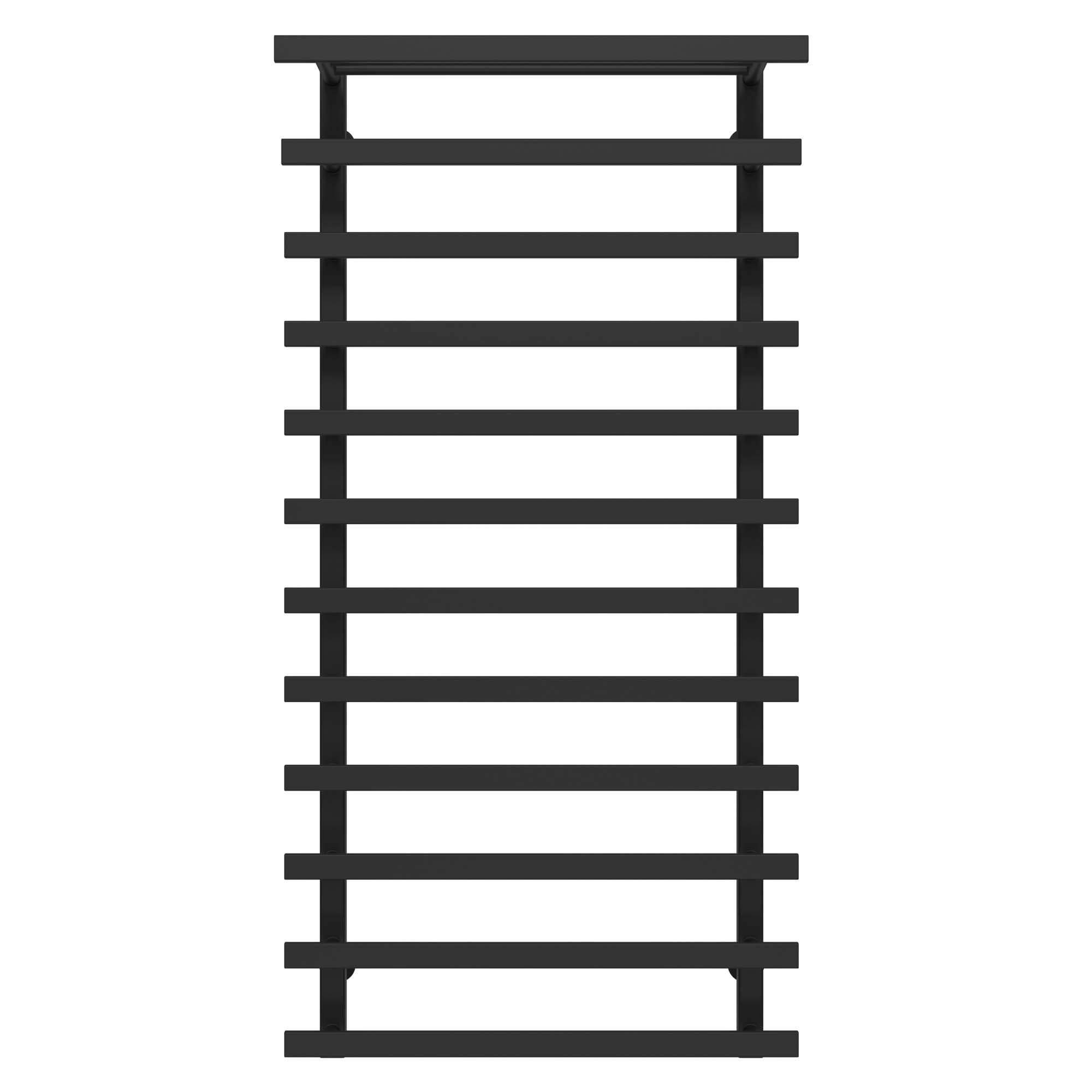 Полотенцесушитель водяной Deffi Agata П12 нижнее подключение нержавеющая сталь 500x1200 мм Черный (A.AG.120.50.12.BA)